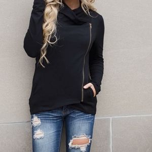 Boutique Black Zip Up Jacket